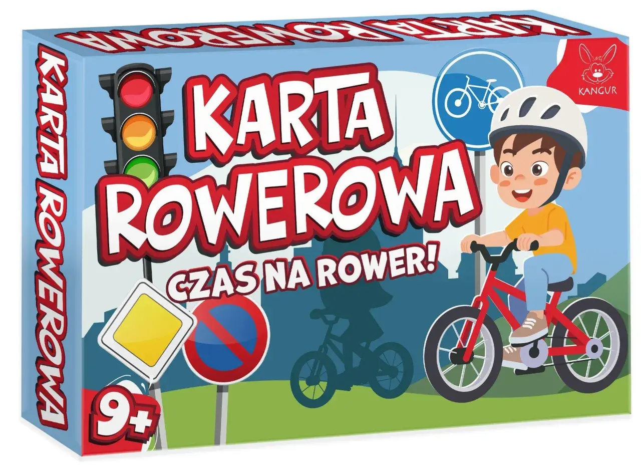 Chłopiec w kasku uczy się przepisów ruchu drogowego do egzaminu na kartę rowerową. Czas na rower!